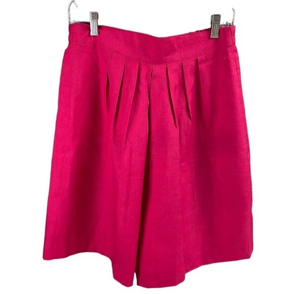 WORTHINGTON Pleated Dressy Shorts Skirtlike Fully Lined Size 8 Vintage Fushia - Picture 1 of 8